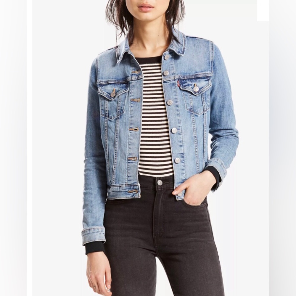 LEVI'S Original Trucker Denim Jacket In Throw Elbows